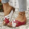 Fashion Women Slippers 2025 New Summer Shoes Women Mix Color Wedges Heeled Sandals Casual Summer Slippers Slides Women Zapatos De Mujer