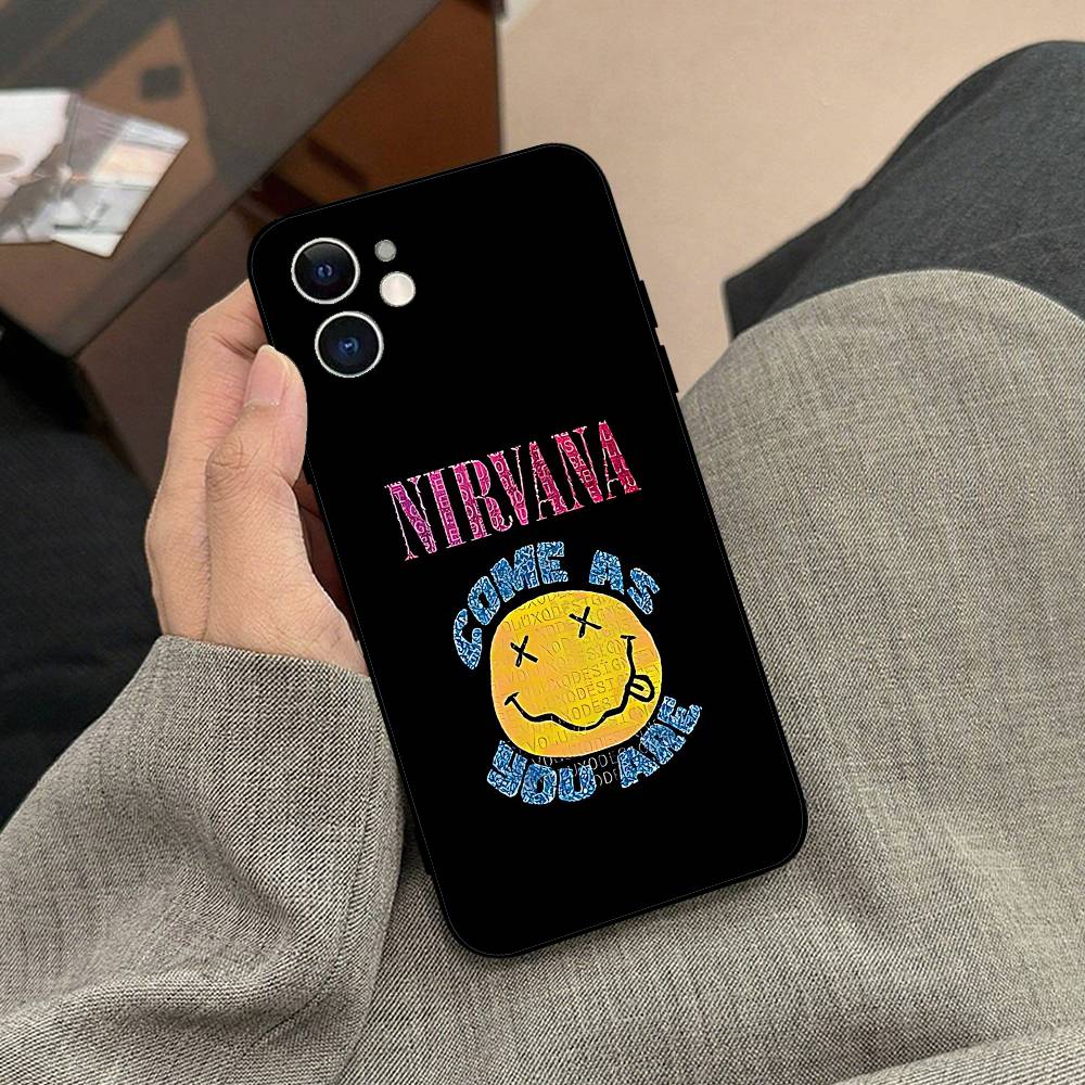 K-NirvanaS B-RockS Band Чехол для телефона Черный Чехол для телефона Для IPhone 17/16/15/13/14 Pro Max/ 11Plus/X/Xr/Xs Max 13mini