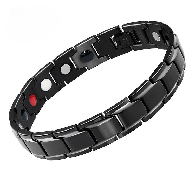 Men's Electroplated Non-fading Magnet Germanium Negative Ion Magnetic Titanium Steel Bracelet