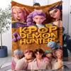 KPOP Demon Hunters Blanket Hot Anime Cover Blanket Fan Gift Suitable for Home Leisure Camping Travel Multifunctional Blanket