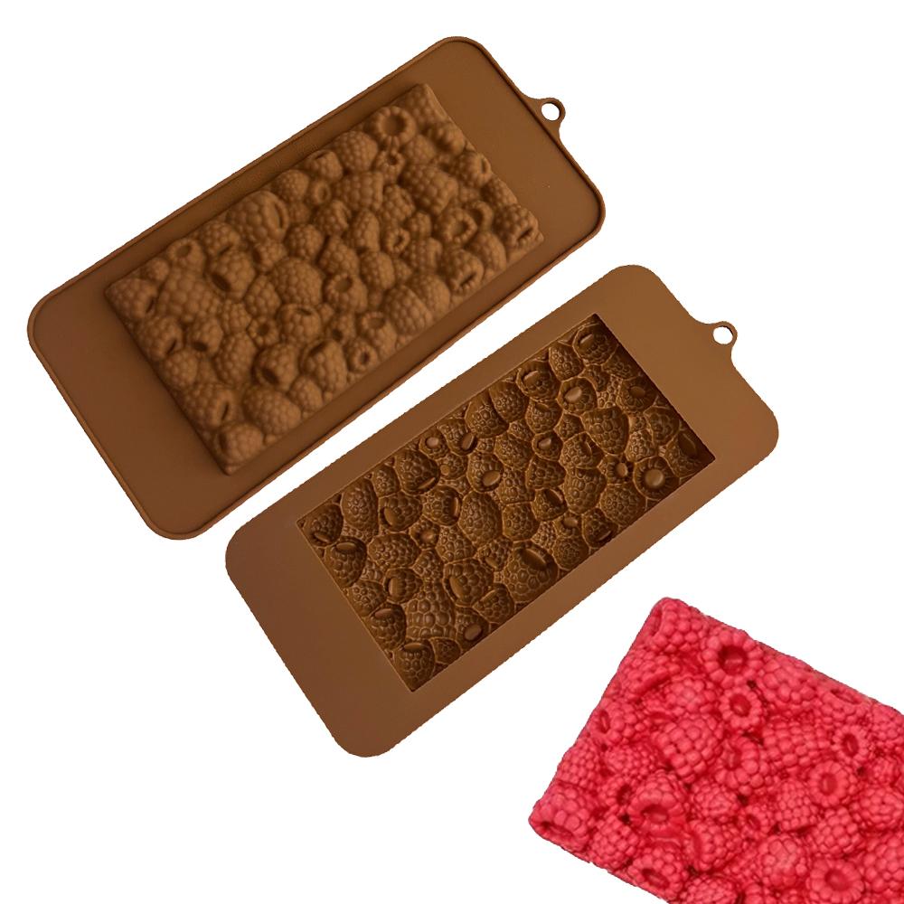 Силиконовая форма для шоколадных кусочков с рисунком клубники или малины, детские инструменты для выпечки конфет, форма для шоколада, кухонные принадлежности для выпечки