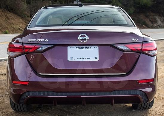 Nissan Sentra 2020+ Chrome Trunk Trim - Tailgate Accent - Premium Car Rear Detail - Shine Enhancer