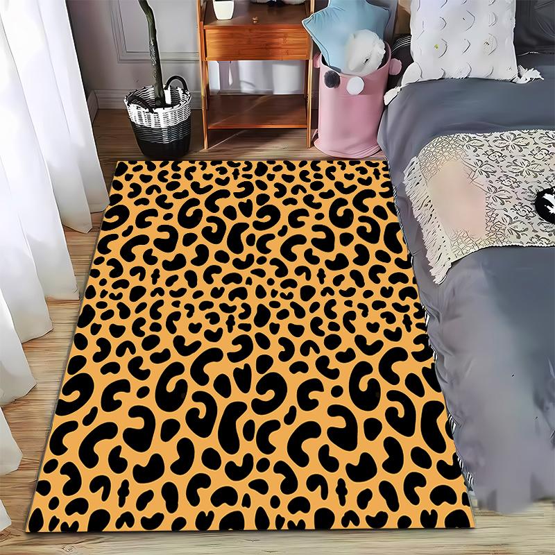 Camouflage Pattern Carpet with Green, Brown, and Beige Military Style Design Suitable for use as an anti-slip for room and bedroom sofas