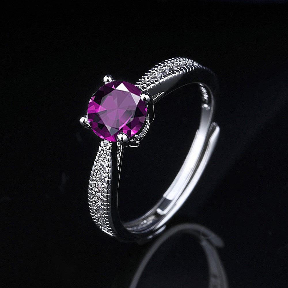 2026 Изысканное кольцо Классическое кольцо с муассанитом в один карат на четырех лапках Легкая роскошь Кольцо для предложения