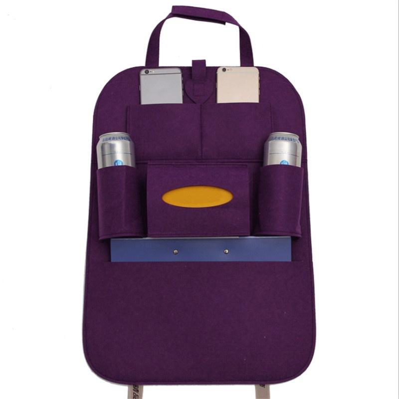 Автомобильный многофункциональный ящик для хранения на спинке сиденья, автомобильная подвесная сумка, коробка для салфеток, автомобильная сумка для хранения войлока