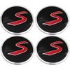 S Letter Pattern Car Wheel Center Cap Stickers, Truck Hub Cover Emblem Decals, for Mini Cooper S Coupe Countryman Clubman, 56.5mm/2.22inch Pack of 4
