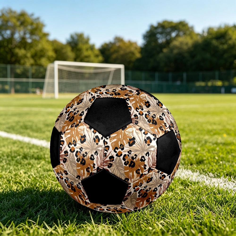 1pc Leopard Palm Fusion Outdoor Sports Football, Size 5, Comfortable And Durable Feel,Gift yy40