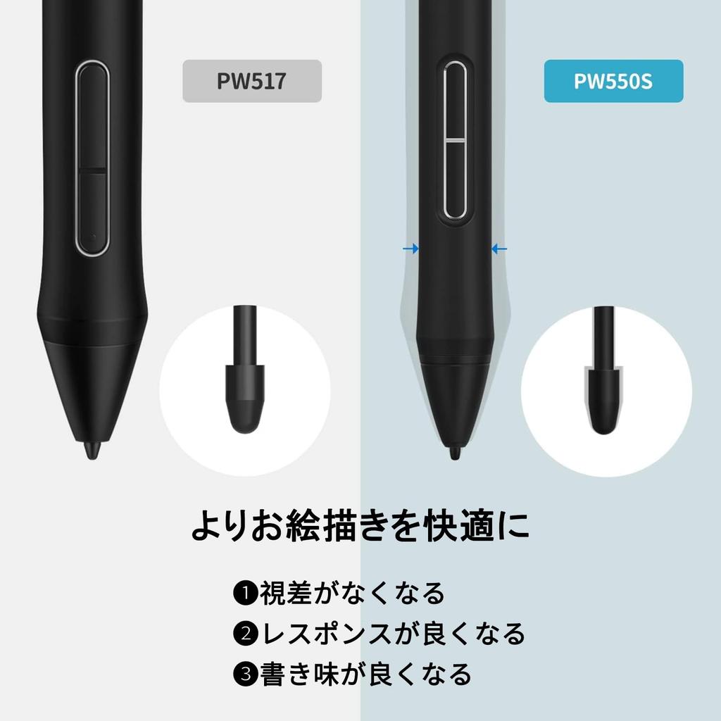 HUION LCD Tab Kamvas13 LCD Pen Tablet Compatible with Android Slim Pen Set PW550S Included No Charging Required Film Full Lamination Drawing Tablet