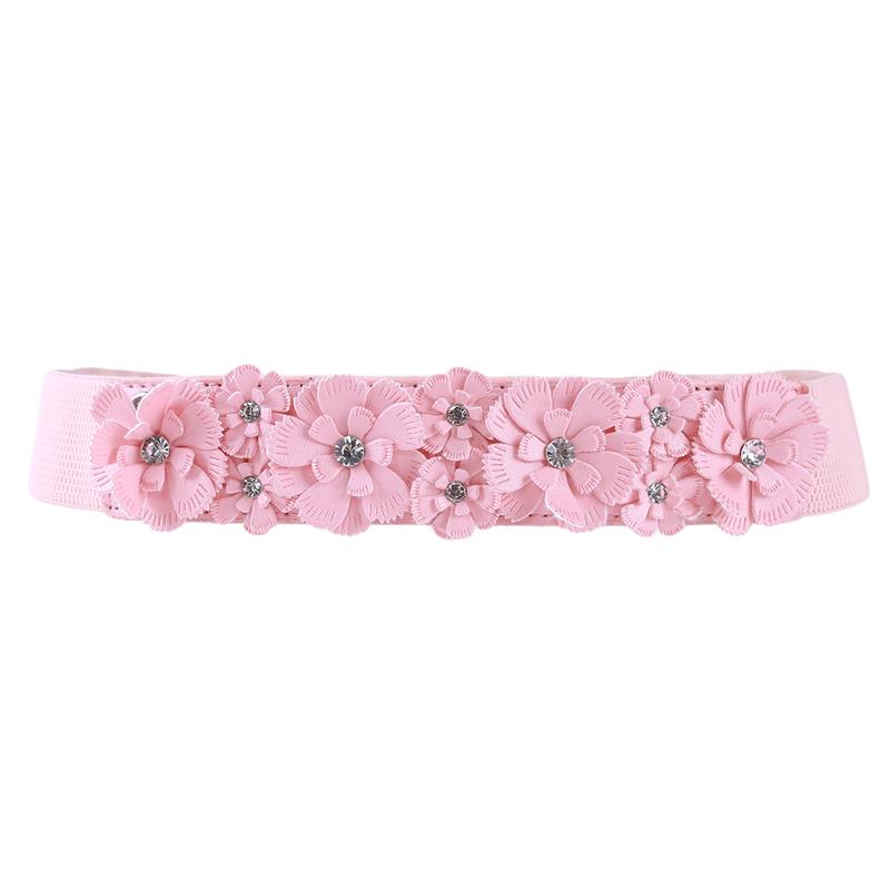 Women's Fashion Flower Elastic Belt Adjustable Belts