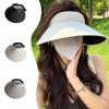 Summer Large Brimmed Ice Silk Hat Empty Top Hat Women's Outdoor Ultraviolet Portable Hat Foldable Sun Protection Hat