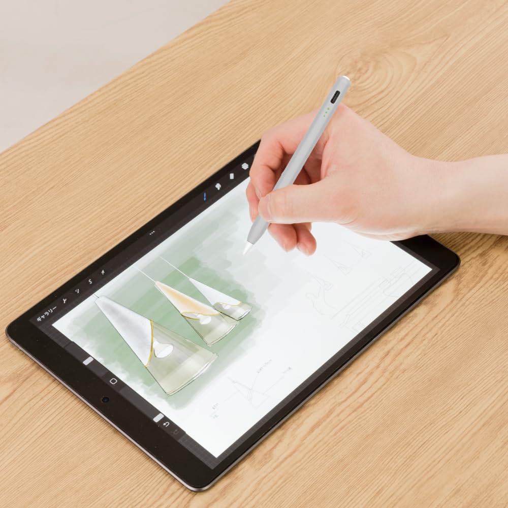 Digio2 iPad Перезаряжаемый стилус с сенсорным управлением Короткий тип Apple Pencil Серый Z0254