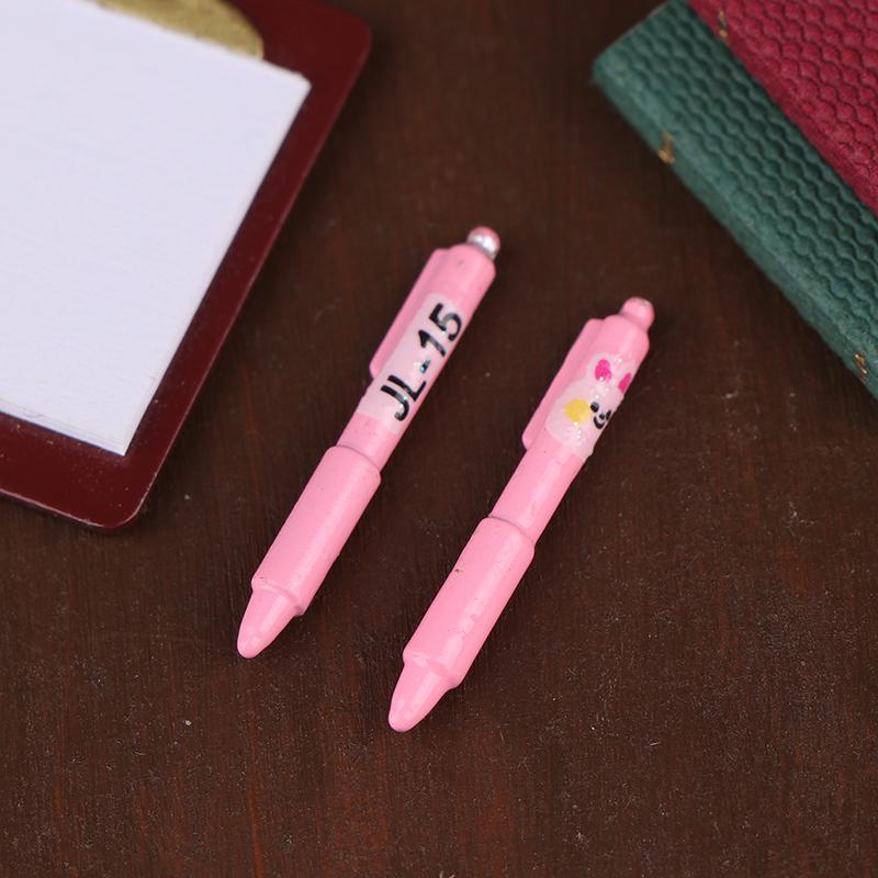 1 шт. 1/12 кукольный домик мини шариковая ручка миниатюрная сцена для изучения модель аксессуары металлическая цветная ручка кукла игрушка