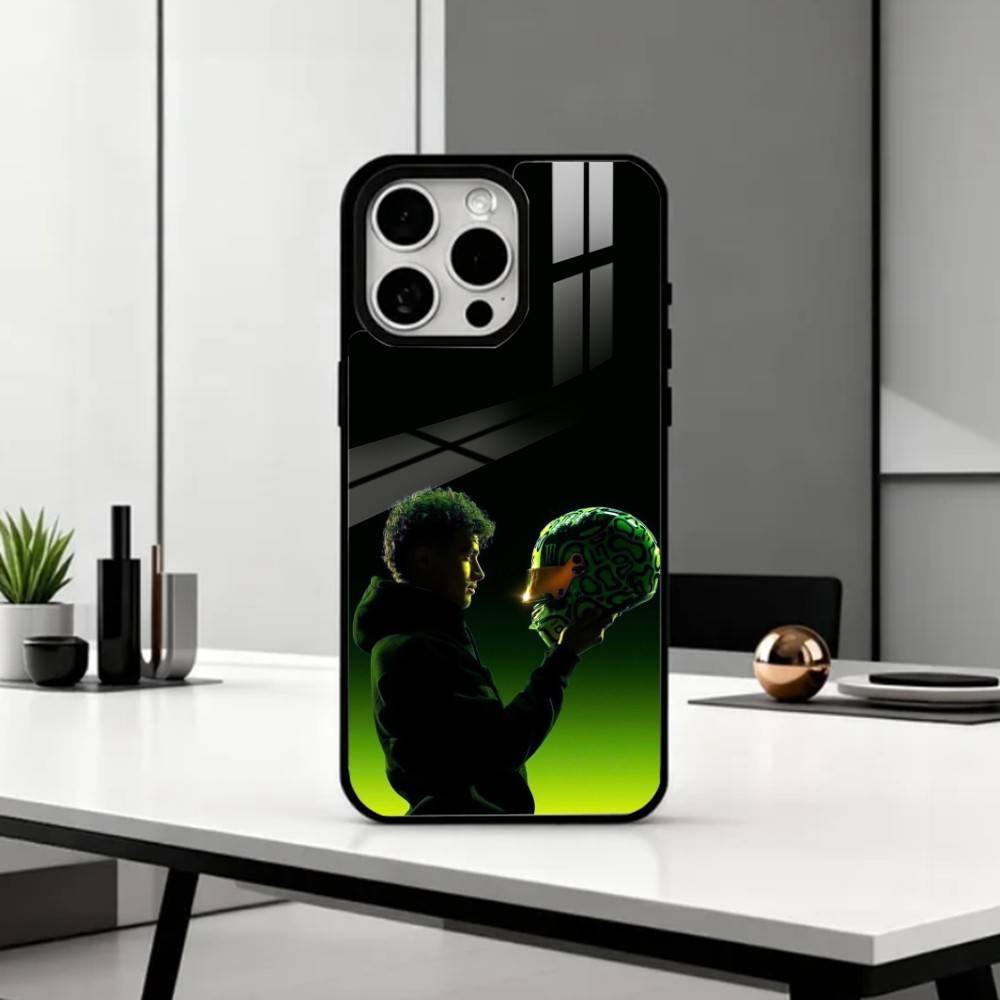 R-Пилот гонки L-Ландо Норрис Чехол для телефона для iPhone17,16,15,14,13,12,11 Plus,Pro Max Магнитный для Magsafe Беспроводная зарядка