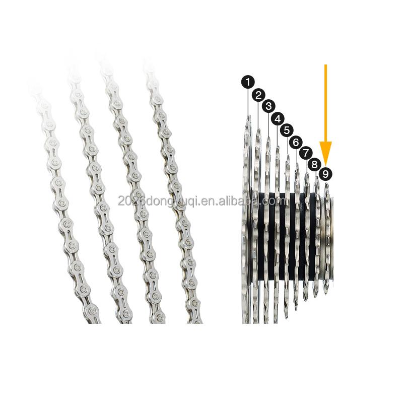 9 Speed Bicycle Chain Bike Chain Half Hollow 116L Silver Golden Purple Mountain MTB Road Bike Chains