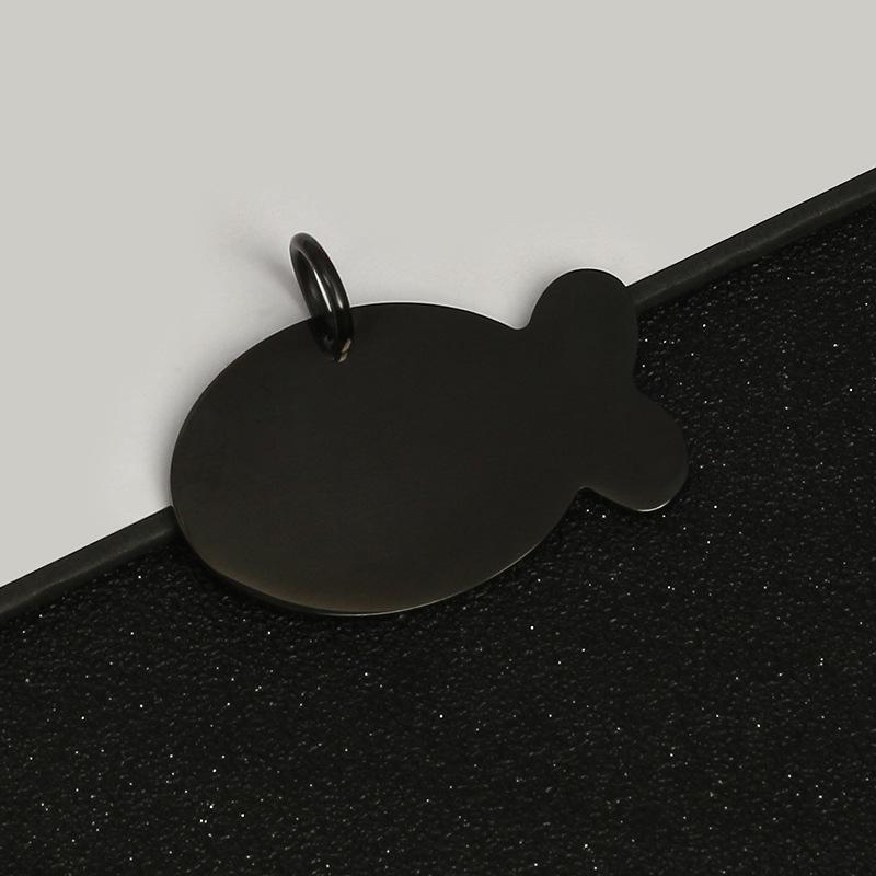 Для оптовой продажи металлическая бижутерия, бирка для питомца (рыба-сом), кулон, карта от потери, лазерная гравировка, собачья бирка из нержавеющей стали