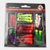 Fishing Lures Set Jig Lead Head Hooks Soft Worm Grub Single Tail Bait 17Pcs