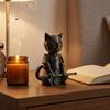Статуэтка Воинственный Кот 3D-печатная Скульптура Кота-Самурая Причудливое Настольное Животное Украшение для Гостиной Стола Полки Подарок для Любителей Кошек Коллекционеров