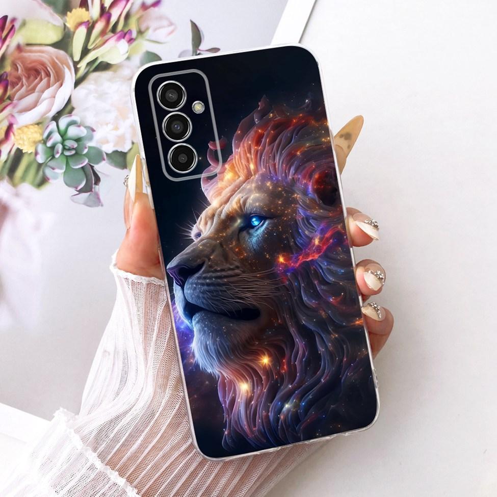 Transparent For Samsung M13 4G SM-M135F Case For Samsung Galaxy M13 4G Cover Cute Cat Fashion Butterfly Funny Painted Casing
