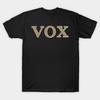 Мужская черная футболка с принтом Vox Amplification - Усилители Печать на трансферной бумаге без вырезания Хлопковая футболка