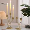 Taper Candle Holder Metal Curved Candle Holder Table Centerpiece Tapered Pillar Candles Holder for Wedding Festive Decor