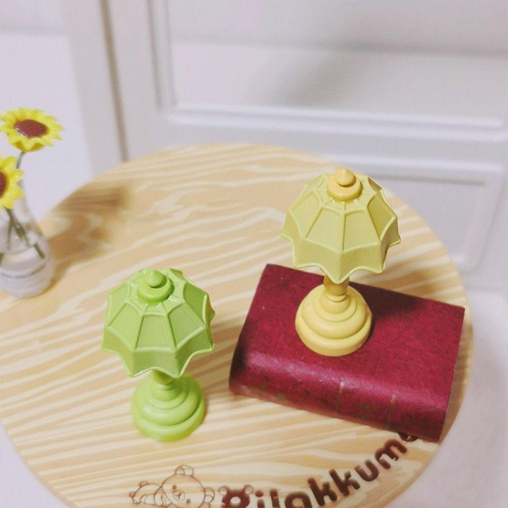 Colorful 1:12 Dollhouse Mini Desk Lamp Miniatures Dollhouse Accessories Trendy Table Lamp