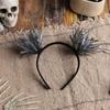 Темная Бабочка Рога Оленя Ветка Ободок Жемчуг Фестиваль Аксессуары для Волос Мужчины