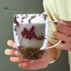 Dried Flower Double Wall Clear Glass Coffee Mug 250/350ml Insulated Glass Cup for Hot Cold Beverages Cappuccino Latte Espresso Cup Unique Gift for