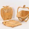 Dolphin Shape Folding Fruit Shaped Basket Eco-friendly Bamboo Snacks Bowl  Tabletop