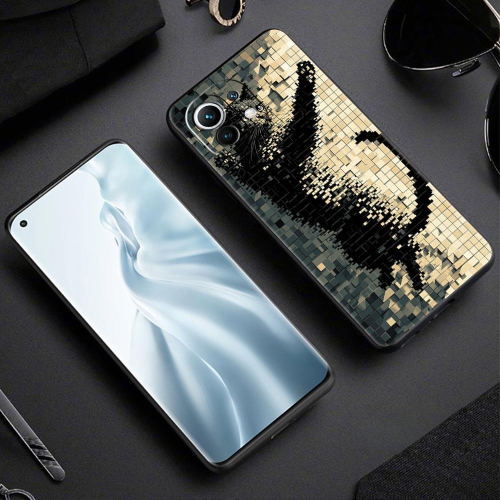Милый Чехол для Телефона с Кошкой для Xiaomi Mi 17 Pro Max 15 14 13 12 11 Ultra 15T 14T 13T 12T 11T Pro Lite Мягкий ТПУ Чехол Fundas Capas