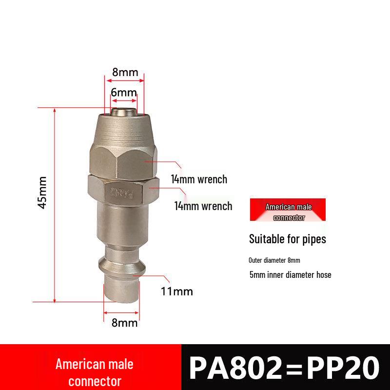 American NPT Quick Self-Locking Pneumatic Connector for Small Air Hammer Tools