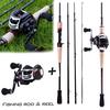 Удочка и катушки из углеродного металла, набор рыболовных снастей для спорта на открытом воздухе, морская рыбалка, удочка для энтузиастов