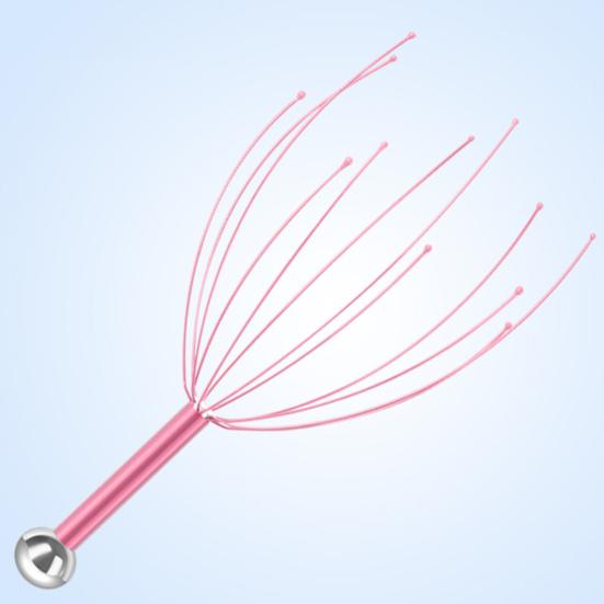 Массажер для головы Осьминог из нержавеющей стали Массажный коготь для мозга Скребок для кожи головы С гравировкой Расслабитель для головы Стимулирует кровообращение Снимает мышечное напряжение