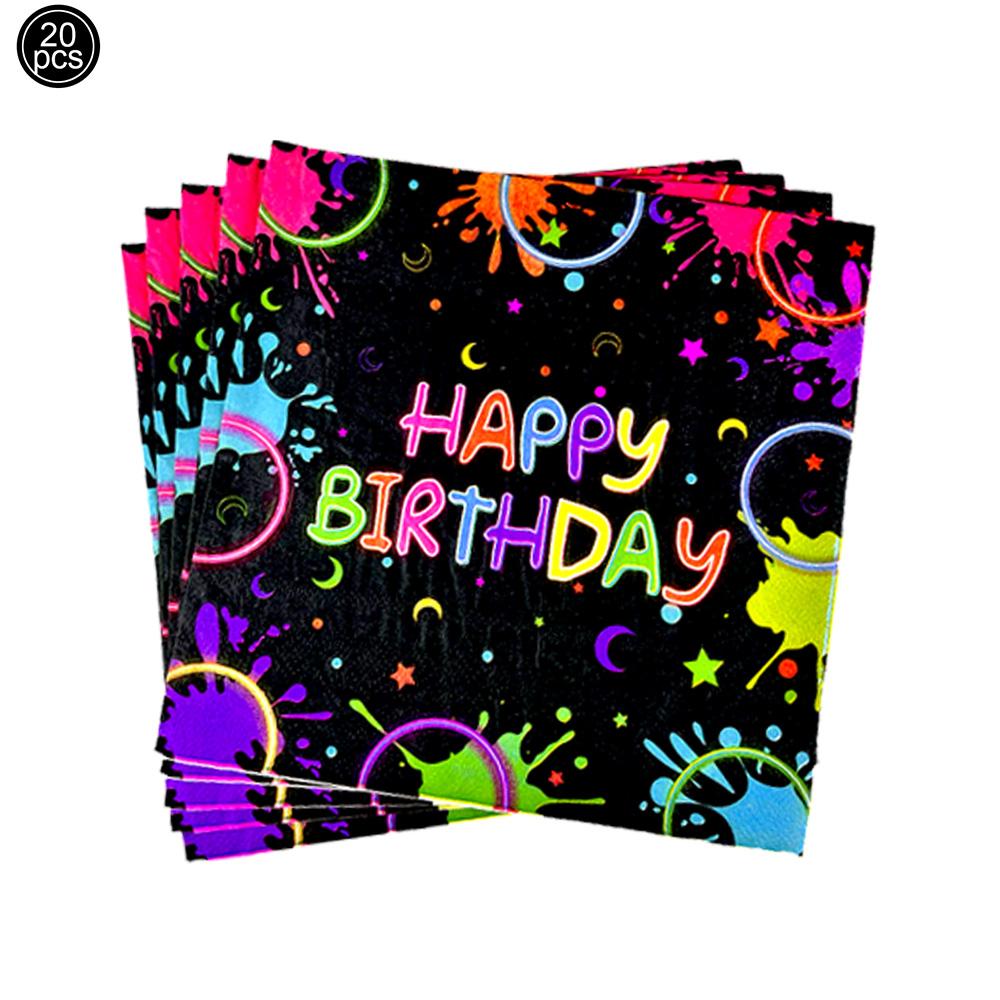 Multi-Color Glow in the Dark Fringe Curtain Fluorescent Macaron Streamers Curtain Photo Booth Backdrop Neon Birthday Party Decor
