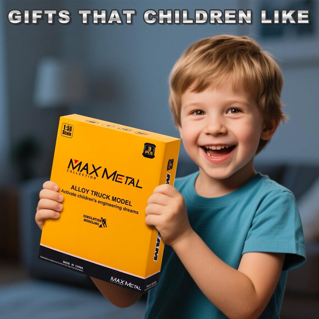 AIUAZA Scale Diecast Engineering Construction Dump Alloy Collectible Model Open Door Toy 1/50 Vehicle, Truck, Excavator, Mixer, Car, Boy's Pull-Back