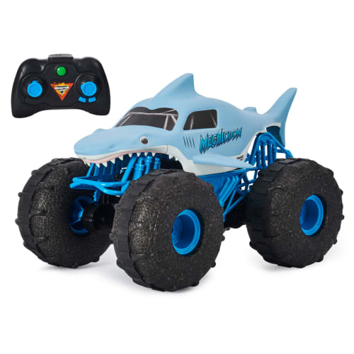 Official Monster Jam Megalodon Storm All-Terrain Remote Control Monster Truck, 1:15 Scale