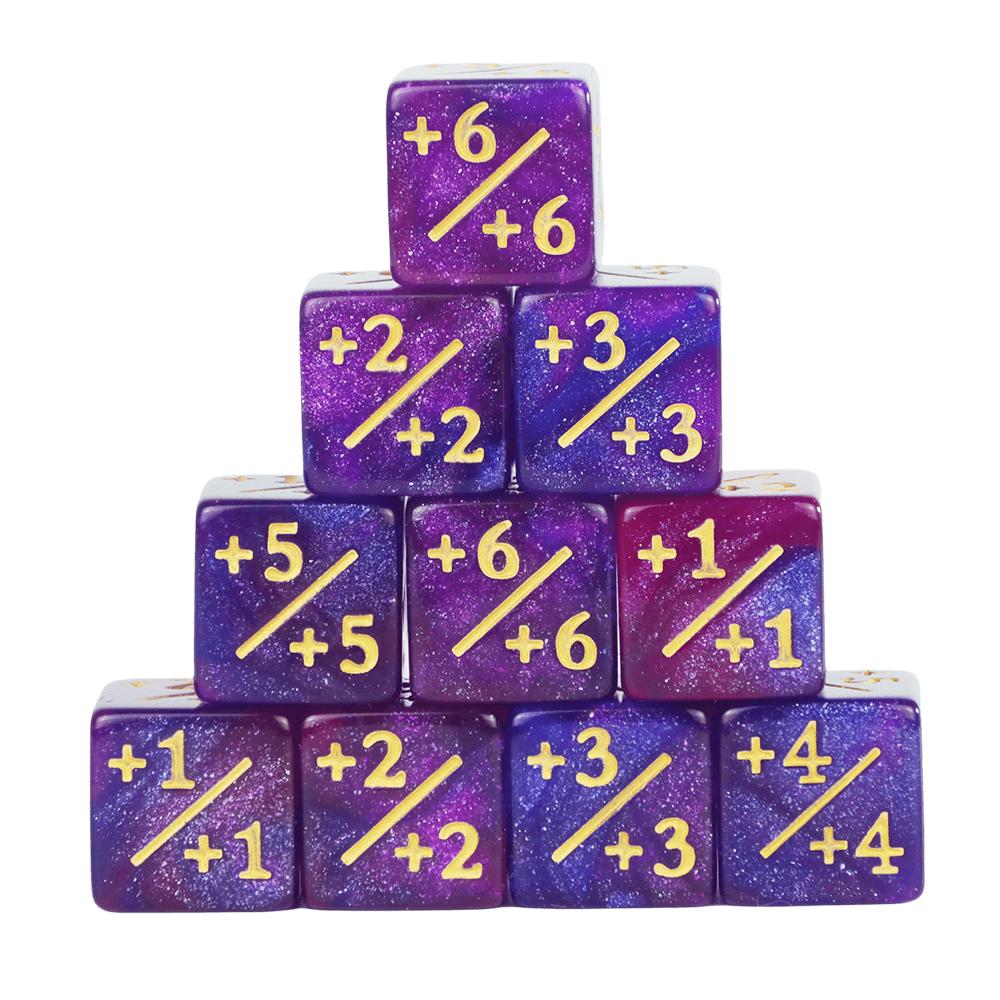 Набор из 10 игральных костей, жетонов для подсчета очков, игральные кости D6, совместимые с карточной игрой, соревнованиями по математике, учебными пособиями, аксессуарами