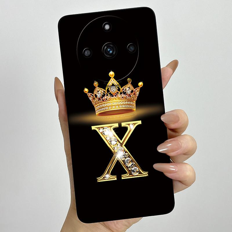 Для Realme 11 Pro Plus 5G Модный чехол для телефона с начальной буквой для пары, для Realme 11Pro 11 Pro+ Мягкий силиконовый защитный чехол для объектива