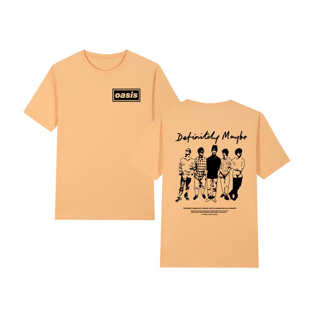 Oasi Band Logo Vintage T-shirt Definitely Maybe Fashion Casual Y2K Cotton Men T Shirt New Tee Tshirt Womens Tops