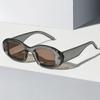 Oval Frame Trendy Ladies Square Lens Sunglasses