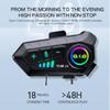 YP10 Motorcycle Helmet Intercom Bluetooth 5.3 Headset 300M Intercomunicador Riding Communication Wireless Interphone Waterproof Music Player Earphone