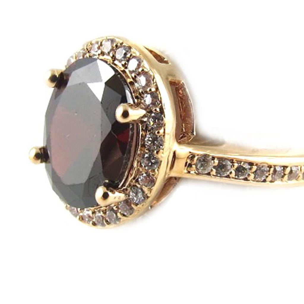 Red 'Sissi' Gold Plated Ring