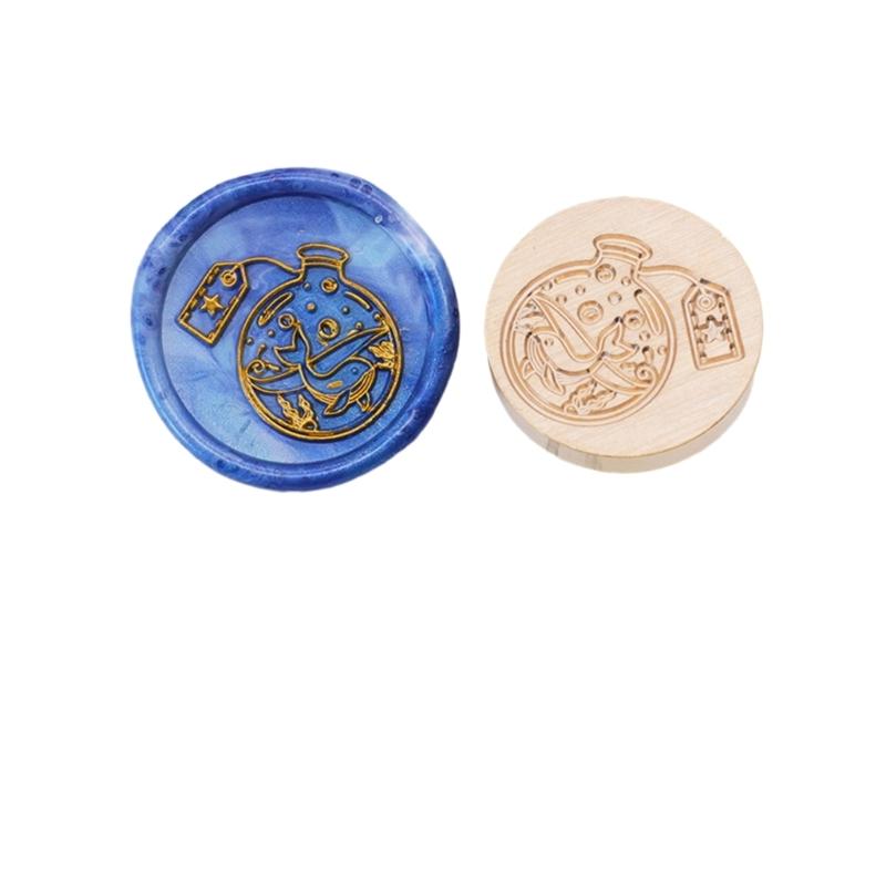 Голова восковой печати «Морское существо», Голова восковой печати из серии «Океан» для приглашений, писем, конвертов