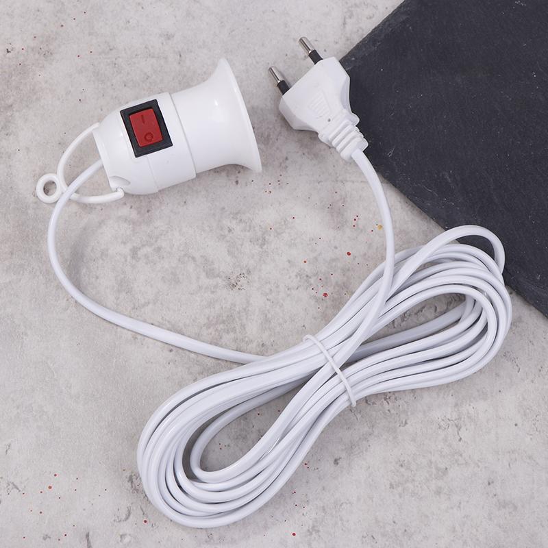 Eu Plug 4M Power Cord Cables E27 Lamp Base Holder With Switch For Pendant Led Bulbs Fixture Hanglamp Suspension Socket