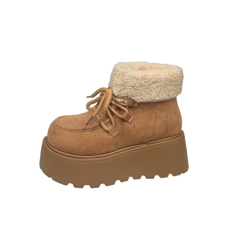Теплые зимние женские ботинки 2025 осень-зима новые короткие ботинки хлопковая обувь женские бархатные утолщенные ботинки Мартина зимние ботинки