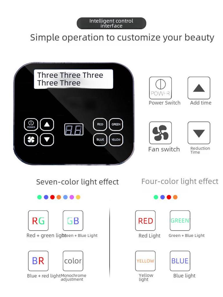 Маска для фотоомоложения кожи: Светотерапия красным/синим светом для салонов красоты
