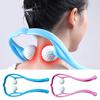 1/2Pcs Shiatsu Neck Massager for Muscle Relaxation Ergonomic Handle Adjustable Pressure Balls Non-Electric Manual Massager for Home Office Travel