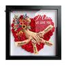 Bedroom Photo Display Personalized Mommy I Love You Flower Shadow Box Custom Names Holding Hands Frame Living Room Wall Decor Gifts for Mom
