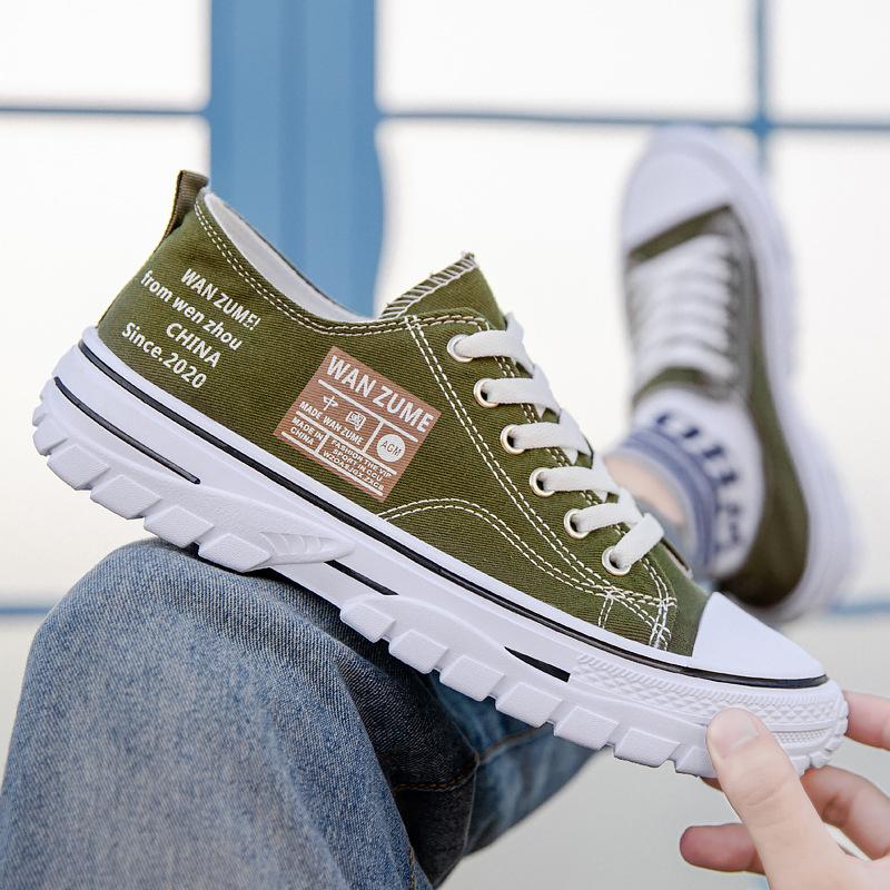 Мужская обувь Низкие парусиновые туфли Мужская дышащая обувь в гонконгском стиле Модная повседневная обувь для сноуборда Корейская обувь Tide
