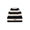 Striped letters small standard large version wool hat women's autumn and winter warm versatile big head circumference knitted pile hat tide