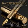 Позолоченная перьевая ручка Scriveiner, отмеченная наградами, роскошная тяжелая карманная ручка с 24-каратным золотым пером Шмидта с лучшим подарочным набором ручек для письма повседневного использования для мужчин и